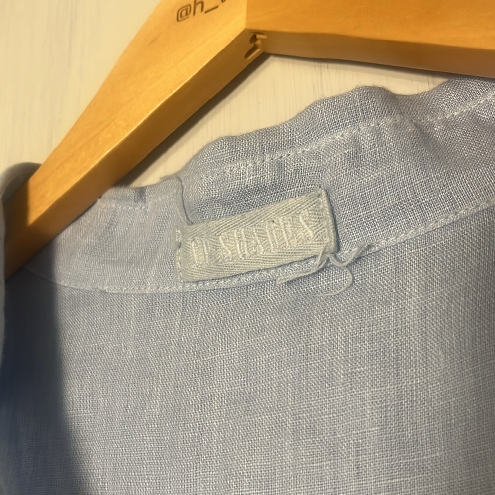 CP Shades Teton Linen Chambray Tunic Light‎ Blue Size XS - Picture 6 of 10